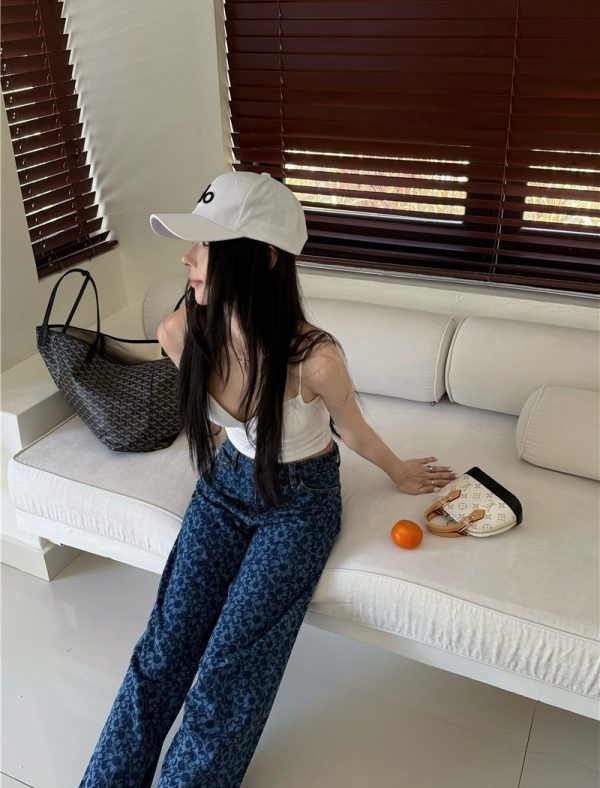 Slim chanelstyle long pants all-match jeans for women